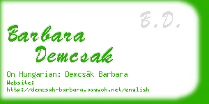 barbara demcsak business card